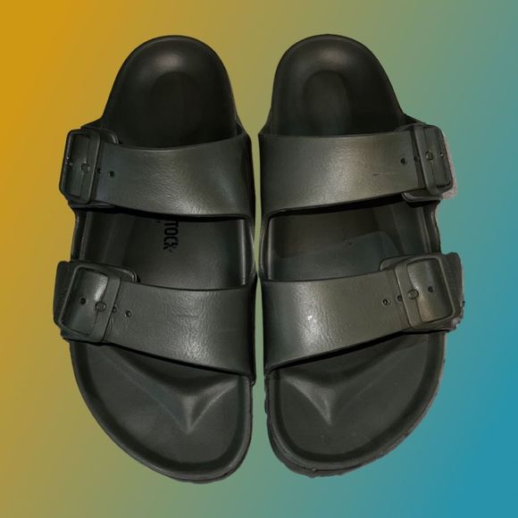 Unisex Birkenstock Arizona Eva Olive Green Sandals Size W 9 M 7.5 - Picture 2 of 10